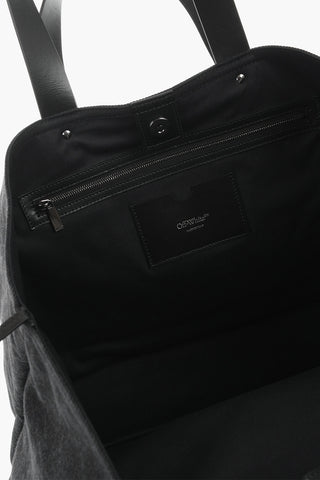 Denim DAY OFF Tote Bag with Leather Details