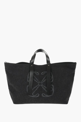 Denim Maxi DAY OFF Weekend Bag with Leather Details