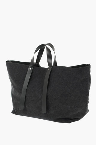 Denim Maxi DAY OFF Weekend Bag with Leather Details