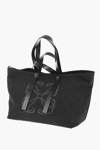 Denim Maxi DAY OFF Weekend Bag with Leather Details