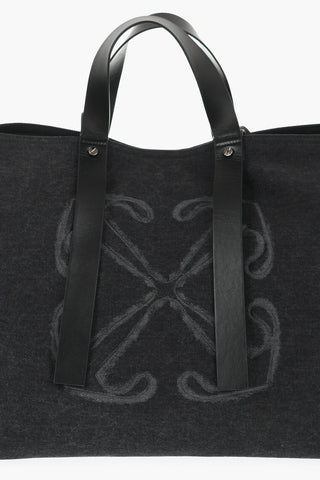 Denim Maxi DAY OFF Weekend Bag with Leather Details