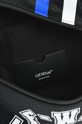 Marsupio in Nylon Traforato con Dettagli a Contrasto