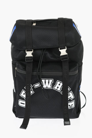 Perforated Nylon Hiking Backpack with Contrasting Details