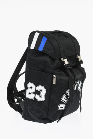 Perforated Nylon Hiking Backpack with Contrasting Details