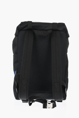 Perforated Nylon Hiking Backpack with Contrasting Details