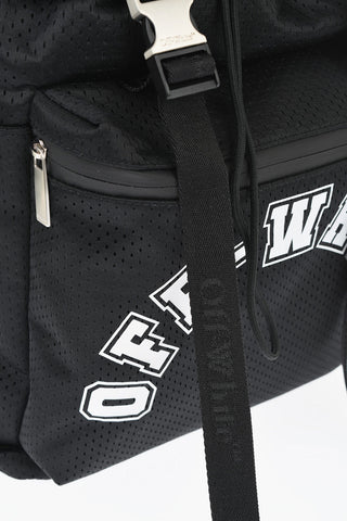 Perforated Nylon Hiking Backpack with Contrasting Details