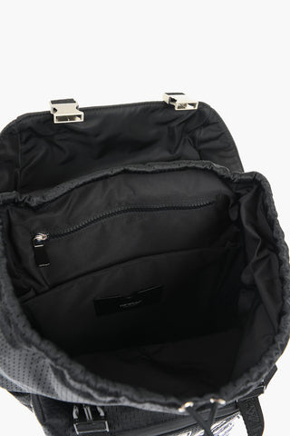 Perforated Nylon Hiking Backpack with Contrasting Details
