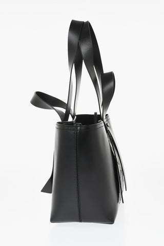 Leather Day Off Tote Bag with Arrow Embroidery