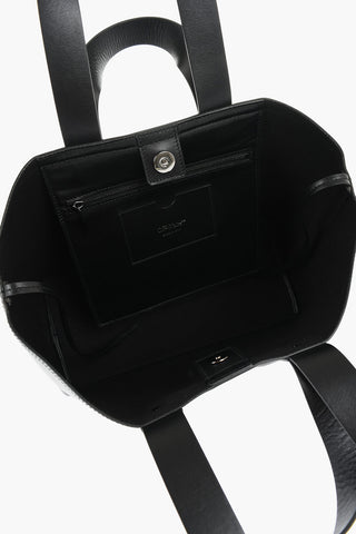 Leather Day Off Tote Bag with Arrow Embroidery