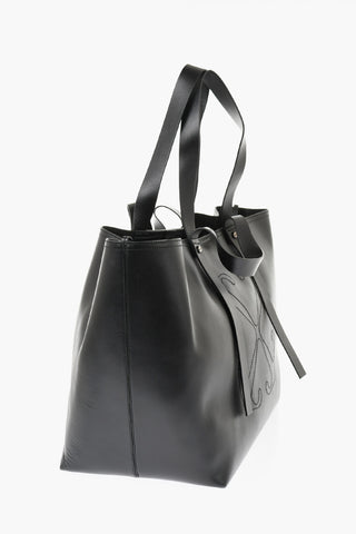 Solid Color Leather Weekend Bag