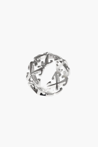 Silver-Tone MULTI ARROW Ring
