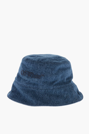 Bucket Hat aus Denim mit geprägtem Logo