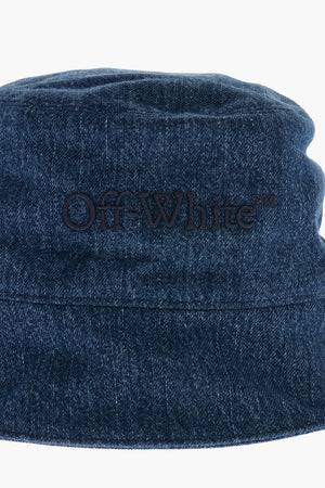 Bucket Hat aus Denim mit geprägtem Logo