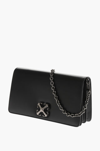 Leather JITNEY 1.7 Crossbody Bag with Silver-Tone Logo