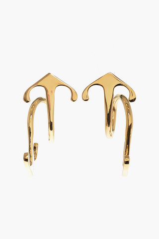 Orecchini MONO ARROW in Ottone Effetto Dorato