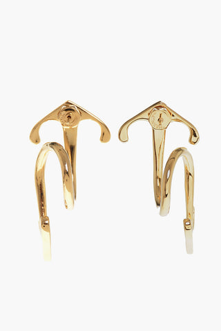 Orecchini MONO ARROW in Ottone Effetto Dorato