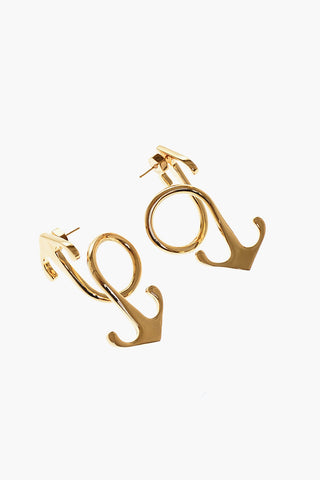 Orecchini MONO ARROW in Ottone Effetto Dorato
