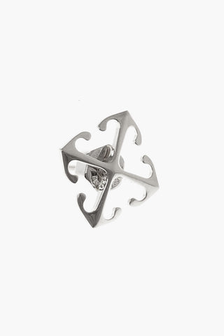 Silver Tone Brass Single Earring