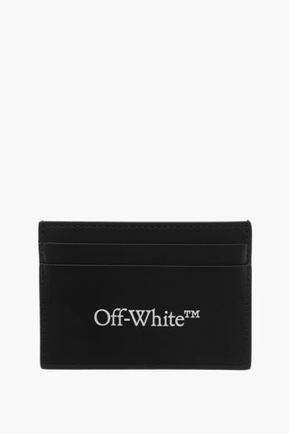 Leather Card Holder with Contrasting Logo