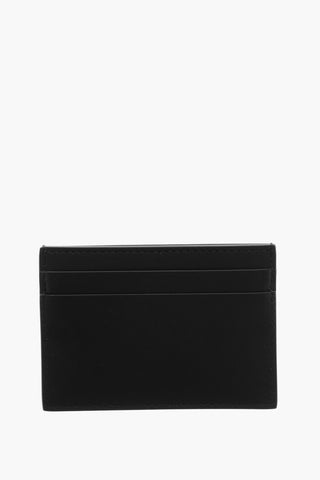 Leather Card Holder with Contrasting Logo