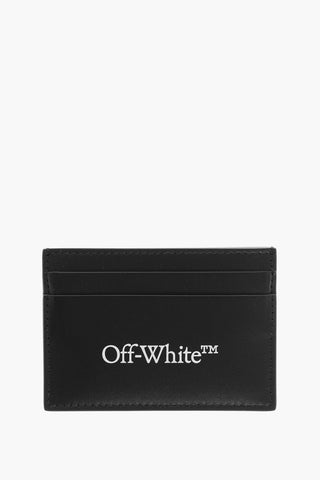 Leather Card Holder with Contrasting Logo