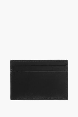 Leather Card Holder with Contrasting Logo