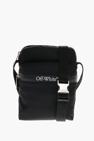 Nylon Crossbody Bag with Contrasting Logo