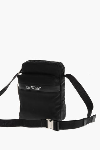 Nylon Crossbody Bag with Contrasting Logo
