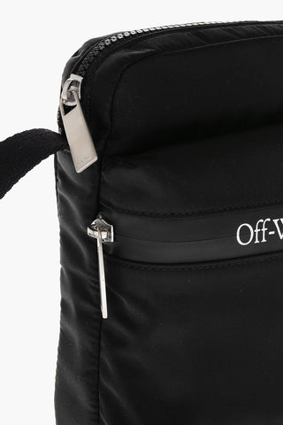 Nylon Crossbody Bag with Contrasting Logo