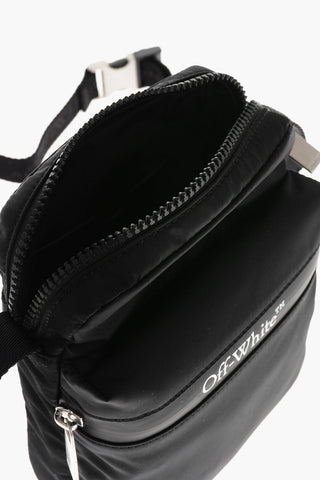 Nylon Crossbody Bag with Contrasting Logo