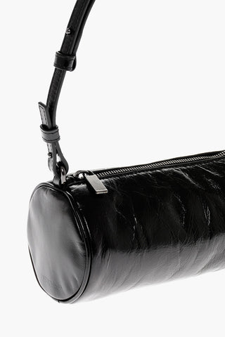 Mini Bag TORPEDO in Pelle con Logo Argentato