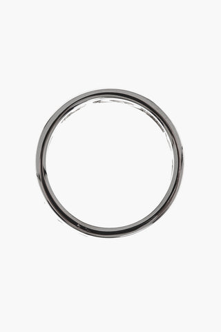 Anello in Ottone Argentato con Logo in Lettering
