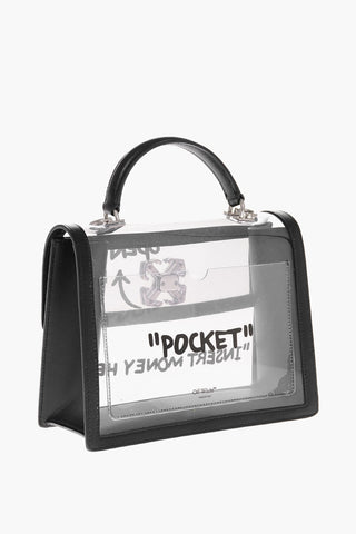 Leather and See-Through Pvc JITNEY 2.8 Handbag with Silver Tone Logo