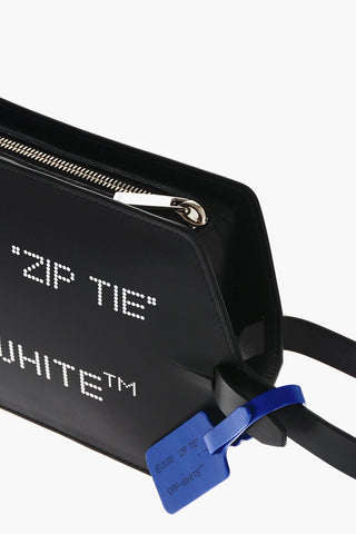 Leather Clutch with Zip Tie Detail