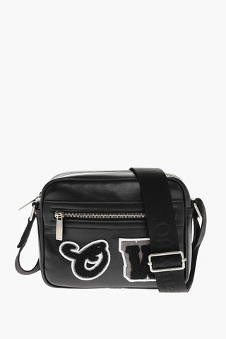 Camera Bag in Pelle con Patches