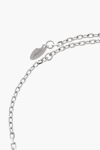 Silver-Tone Chain Necklace with Arrow Pendant