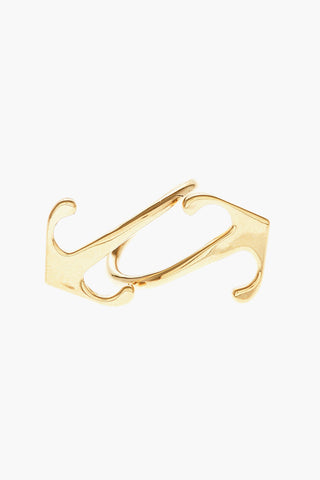 Golden Effect Brass MONO ARROW Ring