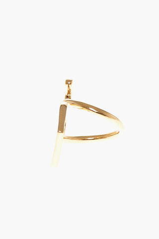Golden Effect Brass MONO ARROW Ring