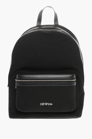 Solid Color Canvas Backpack with Embroidered Logo