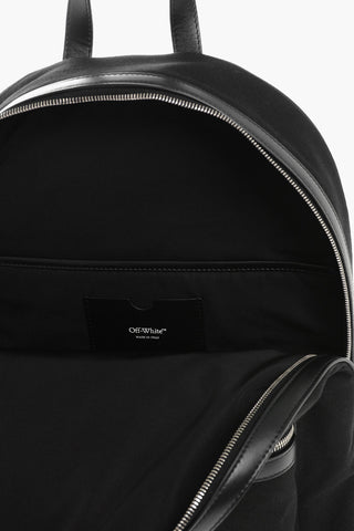 Solid Color Canvas Backpack with Embroidered Logo