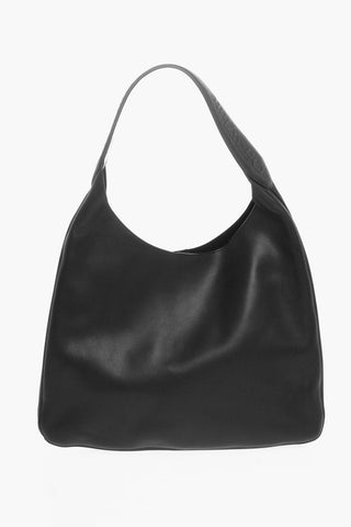 Solid Color Leather METROPOLITAN Hobo Bag