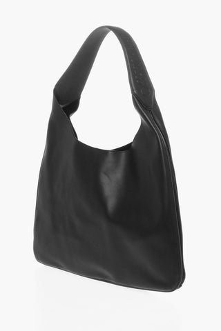 Solid Color Leather METROPOLITAN Hobo Bag