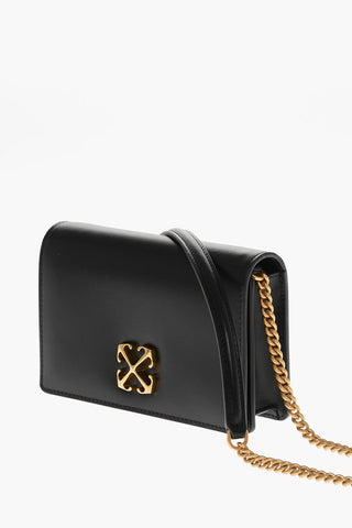 Leather JITNEY 0.5 Shoulder Bag with Golden Logo