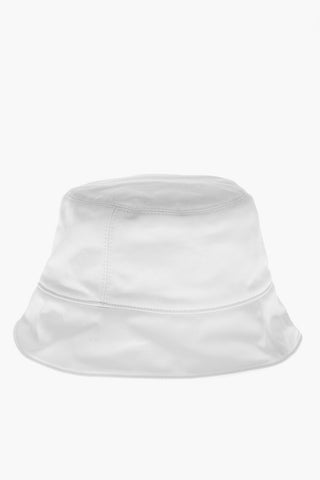 Cappello Bucket in Tinta Unita con Logo in Rilievo