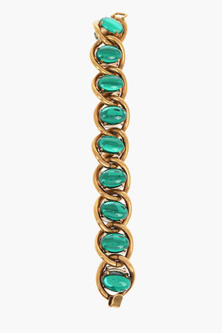 Bracciale a Catena Effetto Dorato con Gioielli
