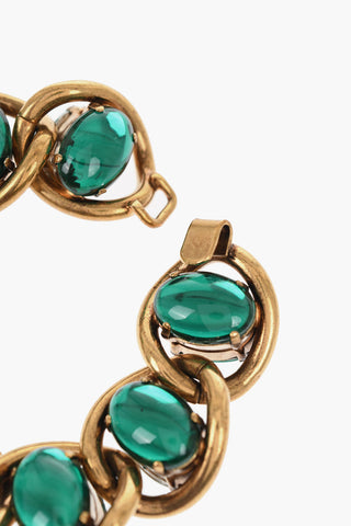 Bracciale a Catena Effetto Dorato con Gioielli