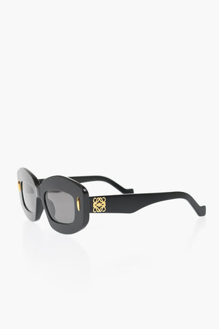 Solid Color Sunglasses with Golden Details