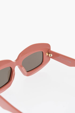 Solid Color Screen Sunglasses with Golden Details