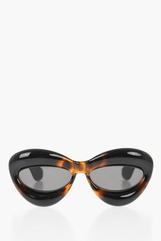 Sunglasses with Tortoiseshell Inflated Cut-Eye Frame