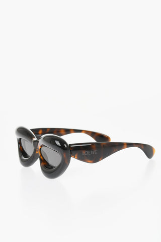 Sunglasses with Tortoiseshell Inflated Cut-Eye Frame